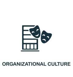 Organizational Culture Icon Monochrome Simple