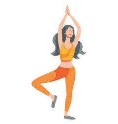 Slim Woman Practicing Yoga