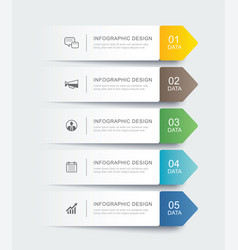 5 Data Infographics Tab Paper Index Template