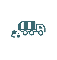 Garbage Truck Cleanin Icon Filled