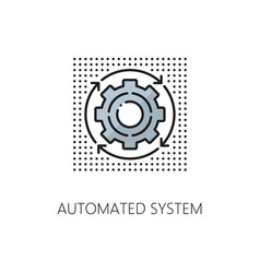 Machine Learning Ai Automated System Line Icon