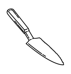 Cake Slicer Icon Doodle Hand Drawn Or Outline