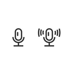 Microphone Icon Pictogram Line Outline Linear Art