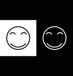 Smile Icon Set Happy Face Emoji Symbol Positive