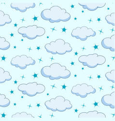 Clouds And Stars In A Pattern