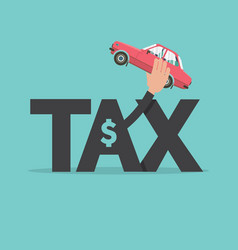 Concept Paying Car Tax