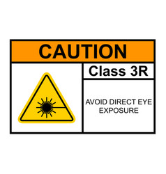 Laser Radiation Danger Class 3r Label Icon Safety