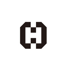 Letter C And H Square Geometric Symbol Simple Logo