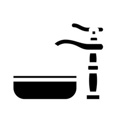 Wash Faucet Water Glyph Icon