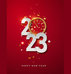 Happy New 2023 Year Christmas Red