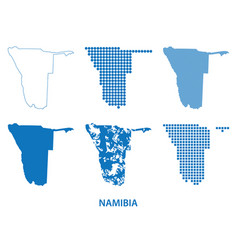 Map Of Republic Of Namibia In Southern Africa