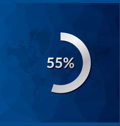 55 Percent Circle Chart Infographic Icon