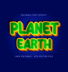 Planet Earth Editable Text Effect Flat Gradient