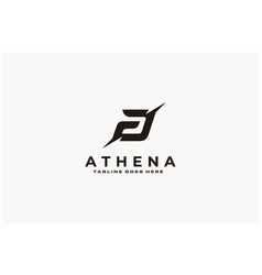 Letter A Spear Archer Archery Artemis Athena Logo