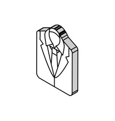 Suit Tie Interview Job Isometric Icon