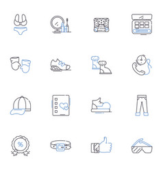 Trading Post And Buyer Line Icons Collection