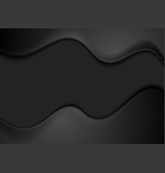 Black Smooth Blurred Waves Abstract Dark