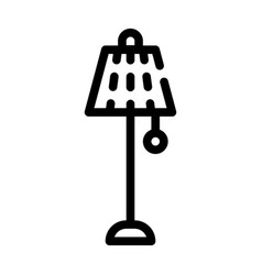 Floor Lamp Vintage Line Icon