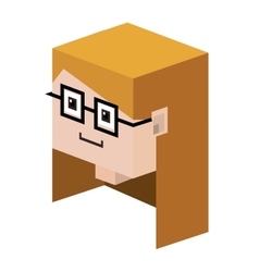 Head Lego Girl With Blonde Hair And Glasses