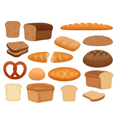 Cartoon Bread Products Toast Slice Baked French