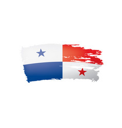 Panama Flag On A White