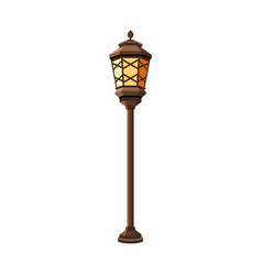 Retro Street Lamp On White Background