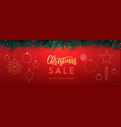 Christmas Holiday Sale Banner With Stars