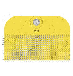 Moon Calendar 2022 Northern Hemisphere Yellow