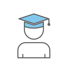 Student Icon With Graduation Cap Icon Related