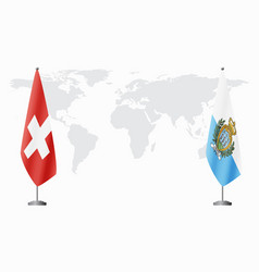 Switzerland And San Marino Flags For Official