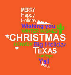 Christmas Texas Card With Text American