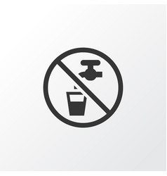 Non Potable Water Icon Symbol Premium Quality