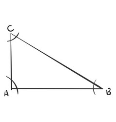 Isolated Sketch Of A Triangle With Angles