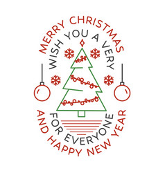 Merry Christmas And Happy New Year Stamp Sticker