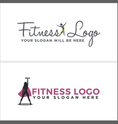 Physical Fitness Gym Women Logo Design