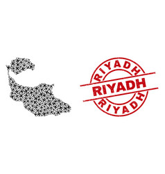 Riyadh Rubber Stamp Seal And Tiran Island Map