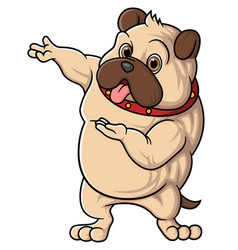 Strong Bulldog Cartoon Posing Mascot Character