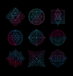 Sacred Geometry Symbol With Gradient Color