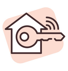 Smart Home Key On White Background