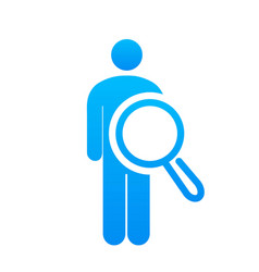 Loupe Check Man Colorful Icon