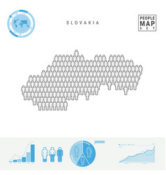 Slovakia People Icon Map Stylized Silhouette