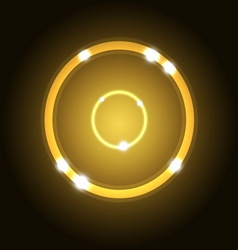 Circle gold abstract tech background Royalty Free Vector
