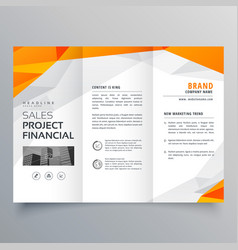 Abstract Orange Trifold Brochure Design Business