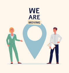 Concept We Are Moving And Business Relocation