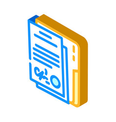 Document Folder Isometric Icon