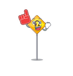 Foam Finger U Turn Sign Isolated Character