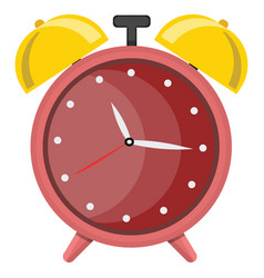 Red Alarm Clock On A White Background