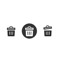 Trash Bin Can Or Garbage Junk Solid Icon Simple