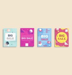 Big Sale Cover Brochure Set In Flat Design Poster