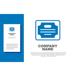 Blue Certificate Template Icon Isolated On White